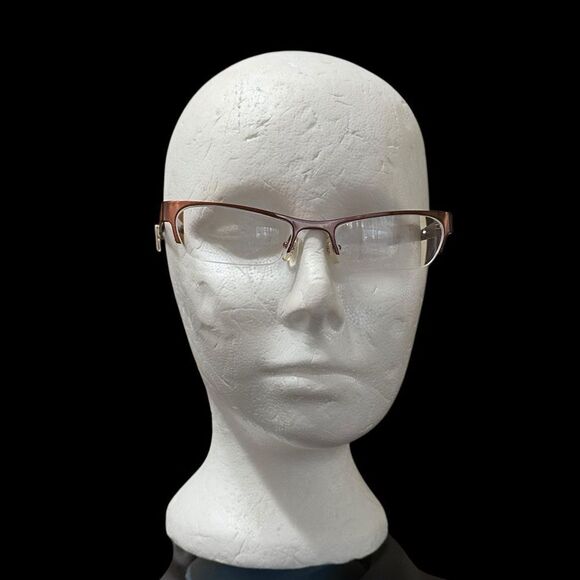 Jai Kudo TA1461 T03 Titanium Copper color Rectangular Half Rim RX Eyeglasses. - Picture 5 of 7